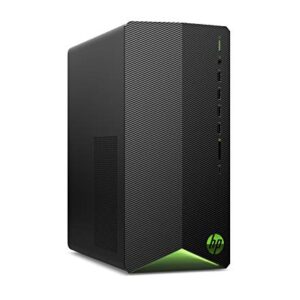 HP Pavilion Gaming Desktop, 10th Generation Intel Core i5-10400F Processor, NVIDIA GeForce RTX 2060 Graphics, 16 GB RAM, 512 GB SSD, Windows 11 Home (TG01-1260, Shadow Black)