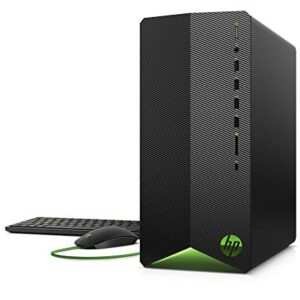 HP Pavilion Gaming Desktop, 10th Generation Intel Core i5-10400F Processor, NVIDIA GeForce RTX 2060 Graphics, 16 GB RAM, 512 GB SSD, Windows 11 Home (TG01-1260, Shadow Black)