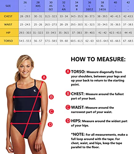 TYR Women's Standard Nebulous Maxfit Swimsuit, Red, 28