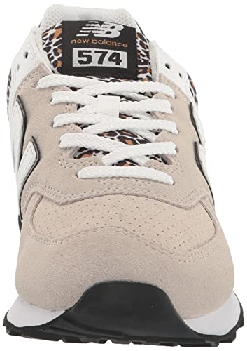 New Balance Women's 574 V2 Animal Print Sneaker, Grey/Black, 12