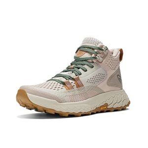 new balance women's fresh foam x hierro v1 mid-cut trail running shoe, timberwolf/dusted clay, 8