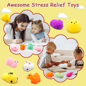 LENYOQIN 100 Pcs Kawaii Squishies, Mochi Squishy Toys for Kids Party Favors, Mini Sensory Stress Relief Toys, Goodie Bags Novelty Toy, Classroom Prizes, Birthday Gift, Christmas Stocking, Xmas Gifts (Random)