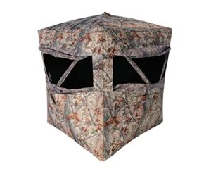 muddy outdoors infinity epic camo shadow mesh windows black backed water resistant heavy-duty 600 denier fabric ground blind, 2-person