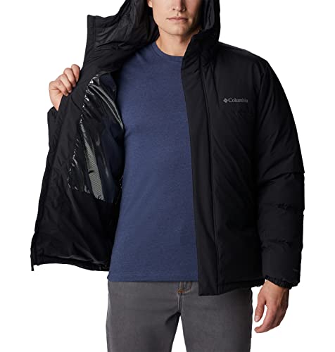 Columbia Men's Aldercrest Down Hooded Jacket, Black, X-Large