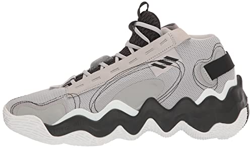 adidas Women's Exhibit B Mid Basketball Shoe, Grey/White/Black, 8