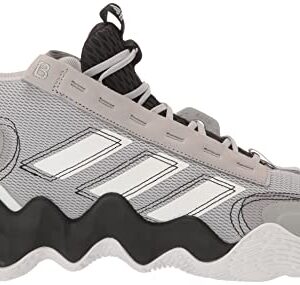 adidas Women's Exhibit B Mid Basketball Shoe, Grey/White/Black, 8