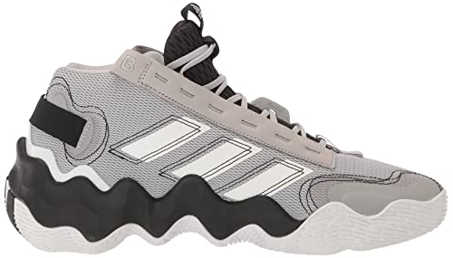 adidas Women's Exhibit B Mid Basketball Shoe, Grey/White/Black, 8