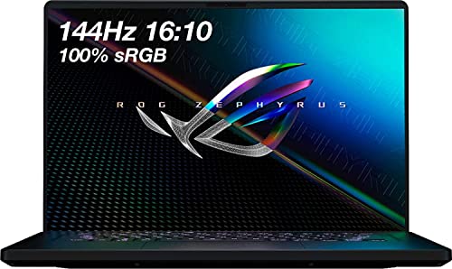 ASUS 2021 Zephyrus M16 WQXGA 144Hz Gaming Laptop, 16'' 1920x1200, 11th Tiger Lake Core i7-11800H 8-Core,16-Thread, GeForce RTX 3050 Ti, WiFi 6, RGB Backlit KB, Webcam, Win 10 (16GB RAM|1TB PCIe SSD)