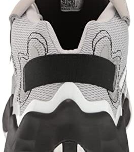 adidas Women's Exhibit B Mid Basketball Shoe, Grey/White/Black, 8