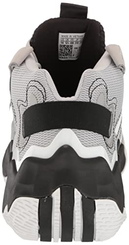 adidas Women's Exhibit B Mid Basketball Shoe, Grey/White/Black, 8