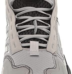 adidas Women's Exhibit B Mid Basketball Shoe, Grey/White/Black, 8