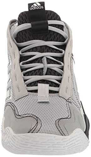 adidas Women's Exhibit B Mid Basketball Shoe, Grey/White/Black, 8