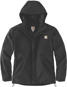 carhartt mens storm defender loose fit heavyweight jacket work utility outerwear, black, large us