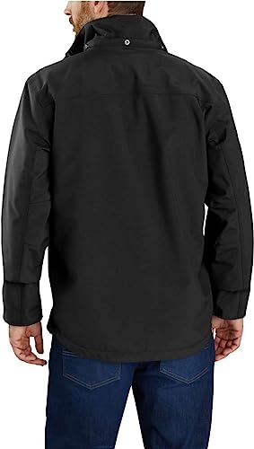 Carhartt mens Storm Defender Loose Fit Heavyweight Jacket Work Utility Outerwear, Black, Large US