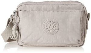 kipling womens women's abanu crossbody handbag, grey gris, 9.5 l x 6.75 h 3.5 d us