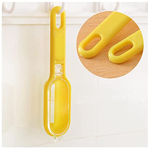 Food-Grade ABS Fish Scaler Fish Scale Remover Skin Scales Innovative Lid Design Seafood Tools Kitchen Accessory Fast Cleaning Fish Skin Scraper Cleaner Scaler Kitchenware Peelers,