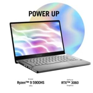 ASUS ROG Zephyrus G14 Ultra Slim Gaming Laptop, 14" 120Hz QHD Display(2560x1440),AMD Ryzen 9 5900HS,NVIDIA GeForce RTX 3060,16GB RAM | 1TB PCIe SSD, Fingerprint Reader, Windows 10, Moonlight White