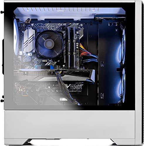 Skytech Gaming Blaze 3.0 Gaming PC Desktop – Intel i5-10400F, RX 6600XT, 1TB NVME, 16G DDR4 3200, AC Wi-Fi, Windows 10 Home 64-bit, White