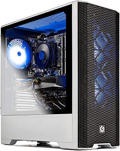 Skytech Gaming Blaze 3.0 Gaming PC Desktop – Intel i5-10400F, RX 6600XT, 1TB NVME, 16G DDR4 3200, AC Wi-Fi, Windows 10 Home 64-bit, White