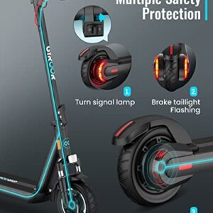 Gyroor Electric Scooter Adults with Dual Shock Absorbers Up to 31 Miles 18.6Mph,Turn Signal 500W Motor NFC Safety Lock,IP67 Core Components Waterproof Foldable Scooter Electric for Adults