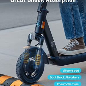 Gyroor Electric Scooter Adults with Dual Shock Absorbers Up to 31 Miles 18.6Mph,Turn Signal 500W Motor NFC Safety Lock,IP67 Core Components Waterproof Foldable Scooter Electric for Adults