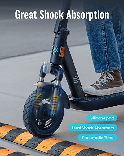 Gyroor Electric Scooter Adults with Dual Shock Absorbers Up to 31 Miles 18.6Mph,Turn Signal 500W Motor NFC Safety Lock,IP67 Core Components Waterproof Foldable Scooter Electric for Adults