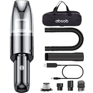 absob cordless vacuum cleaner mini portable handheld car seat hoover 9000pa powerful suction hand vac wet dry rechargeable lightweight home office keyboard carpet pet dog hair cleaning usb charging