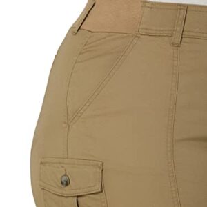 Lee womens Plus Size Flex-to-go Mid-rise Seamed Cargo Shorts, Oscar Khaki, 18 Plus