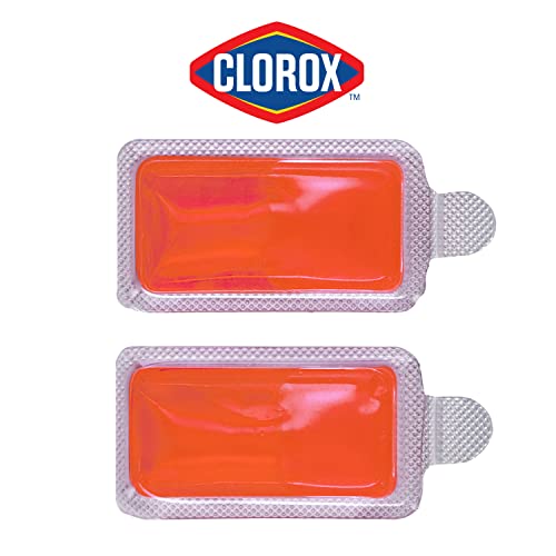 Clorox Stay Fresh Pods - Tropic Breeze Air Freshener and Odor Eliminator for Stay Fresh Toilet Seat, Orange, 4-Piece