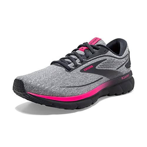 Brooks Women’s Trace 2 Neutral Running Shoe - Oyster/Ebony/Pink - 10 Medium