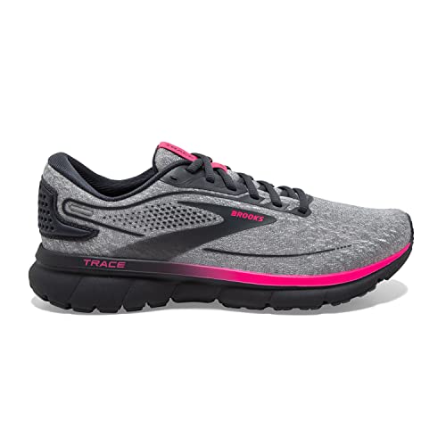 Brooks Women’s Trace 2 Neutral Running Shoe - Oyster/Ebony/Pink - 10 Medium