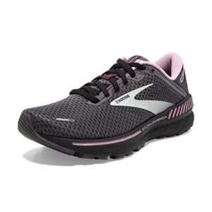 brooks women's adrenaline gts 22 supportive running shoe - pearl/black/metallic - 9.5 medium