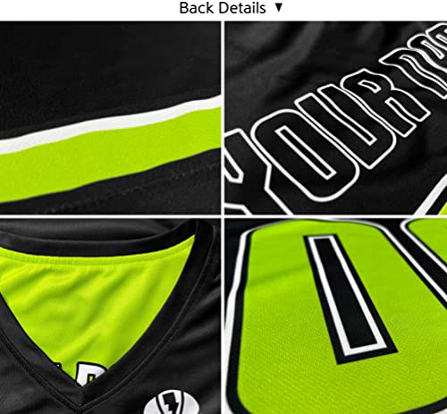 TAND Custom Basketball Jersey Reversible Uniform Add Any Team Name Number Personalized Sports Vest for Men/Boys, Black White, One Size