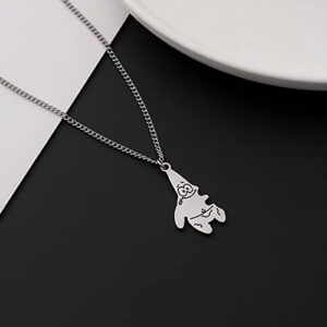 2Pcs Metal Matching Puzzle Pendant Necklace - BFF Best Friend Friendship Bestie Memorial Jewelry Funny Creative Gift-necklace