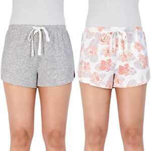 hurley pajama shorts for women, hot summer shorts for women lounge shorts, fun cute comfy sleep shorts for women 2-pack