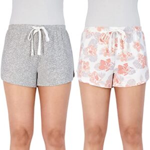 Hurley Pajama Shorts for Women, Hot Summer Shorts for Women Lounge Shorts, Fun Cute Comfy Sleep Shorts for Women 2-Pack