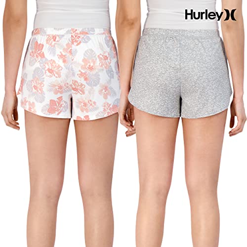 Hurley Pajama Shorts for Women, Hot Summer Shorts for Women Lounge Shorts, Fun Cute Comfy Sleep Shorts for Women 2-Pack