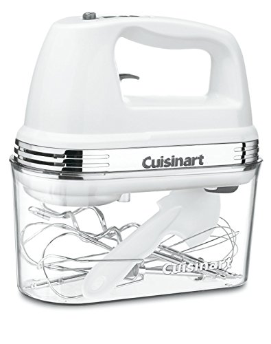 Cuisinart HM-90S Power Advantage Plus 9-Speed Handheld Mixer with Storage Case, White & CTG-00-SMB Stainless Steel Mixing Bowls with Lids, Set of 3