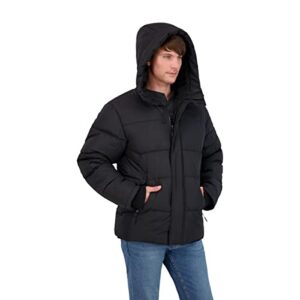 Reebok Men's Heavyweight Puffer Coat Insulated Winter Jacket Black Size 2XL