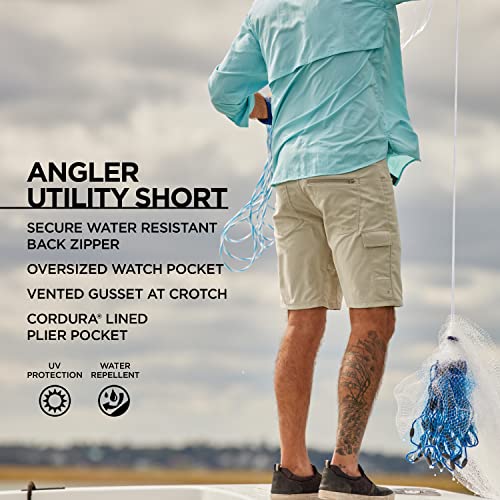 ATG by Wrangler Men's Standard Angler Utility Fishing Short, Deep Depths, 38