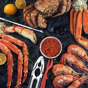 WENDOM Crab Lobster Crackers and Tools Set 3pcs Includes Crab Leg Crackers, Lobster Shellers, Crab Forks/Picks and Portable Storage Bag Seafood Tools (3)