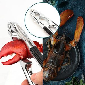 WENDOM Crab Lobster Crackers and Tools Set 3pcs Includes Crab Leg Crackers, Lobster Shellers, Crab Forks/Picks and Portable Storage Bag Seafood Tools (3)