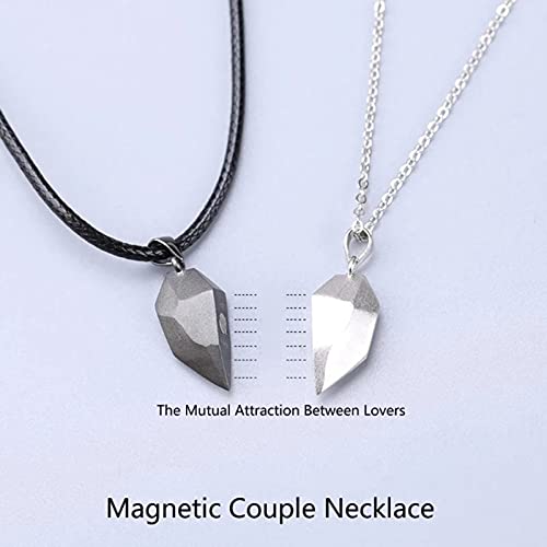 Best Friend Necklaces 2pcs Matching Yin Yang Necklaces Yin Yang Puzzle Pendant Necklces for Bff Friendship Relationship Boys Girls Best Friends Lovers and Couples Valentines Day Gift (Black&White)