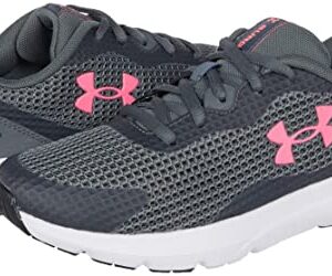 Under Armour Women's Surge 3 Sneaker, (103) Pitch Gray/White/Cerise, 8.5