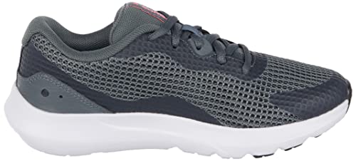 Under Armour Women's Surge 3 Sneaker, (103) Pitch Gray/White/Cerise, 8.5