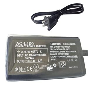 AC-L100 AC Power Supply Adapter Charger Compatible with Sony Handycam CCD-TRV108 TRV118 TRV128 TRV77 88 DCR-TRV103 TRV130 Cameras, for AC-L10A L10B L10C AC-L15A L15B AC-L100A L100B L100C Camcorders.