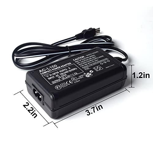 AC-L100 AC Power Supply Adapter Charger Compatible with Sony Handycam CCD-TRV108 TRV118 TRV128 TRV77 88 DCR-TRV103 TRV130 Cameras, for AC-L10A L10B L10C AC-L15A L15B AC-L100A L100B L100C Camcorders.