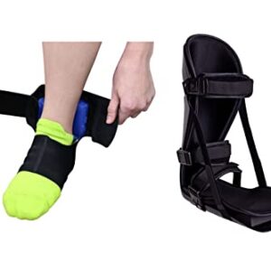 Brace Direct Air Foot Wrap (Med) + Posterior Night Splint (Med)- for Plantar Fasciitis, Achilles Tendinitis, Heel Pain and Drop Foot​ for Right or Left Foot, Men or Women