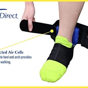 Brace Direct Air Foot Wrap (Med) + Posterior Night Splint (Med)- for Plantar Fasciitis, Achilles Tendinitis, Heel Pain and Drop Foot​ for Right or Left Foot, Men or Women