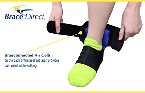 Brace Direct Air Foot Wrap (Med) + Posterior Night Splint (Med)- for Plantar Fasciitis, Achilles Tendinitis, Heel Pain and Drop Foot​ for Right or Left Foot, Men or Women